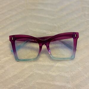 Gradient Purple and Blue Women's Glasses